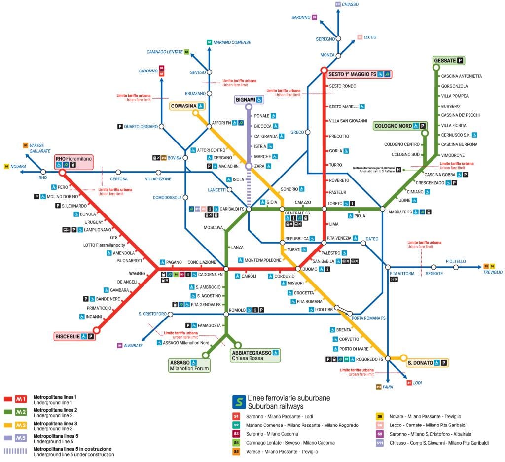 atm mapa de milão