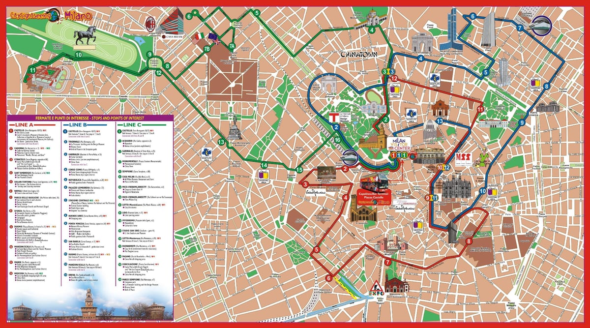 mapa da casa de milão