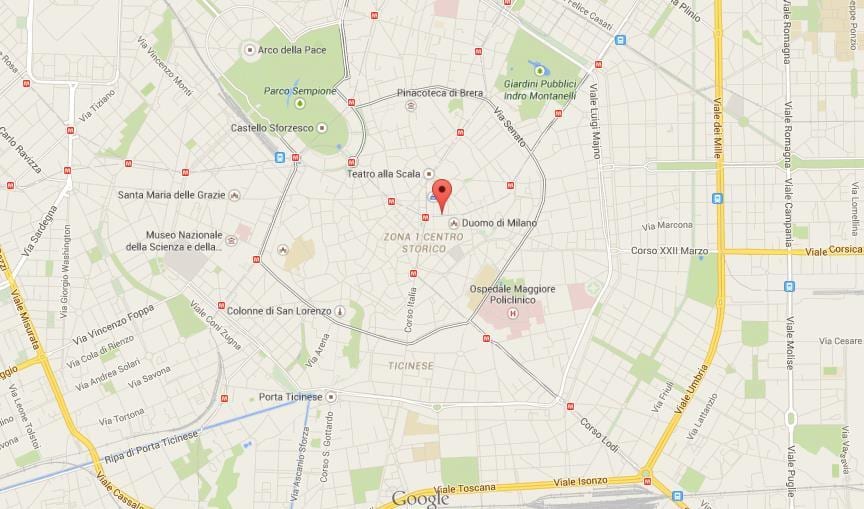 duomo de milano mapa
