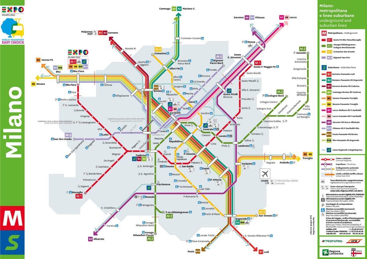 milão estação central mapa