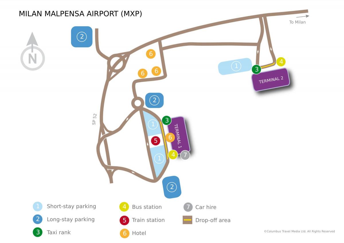 Malpensa Airport Terminal 1 Mapa 