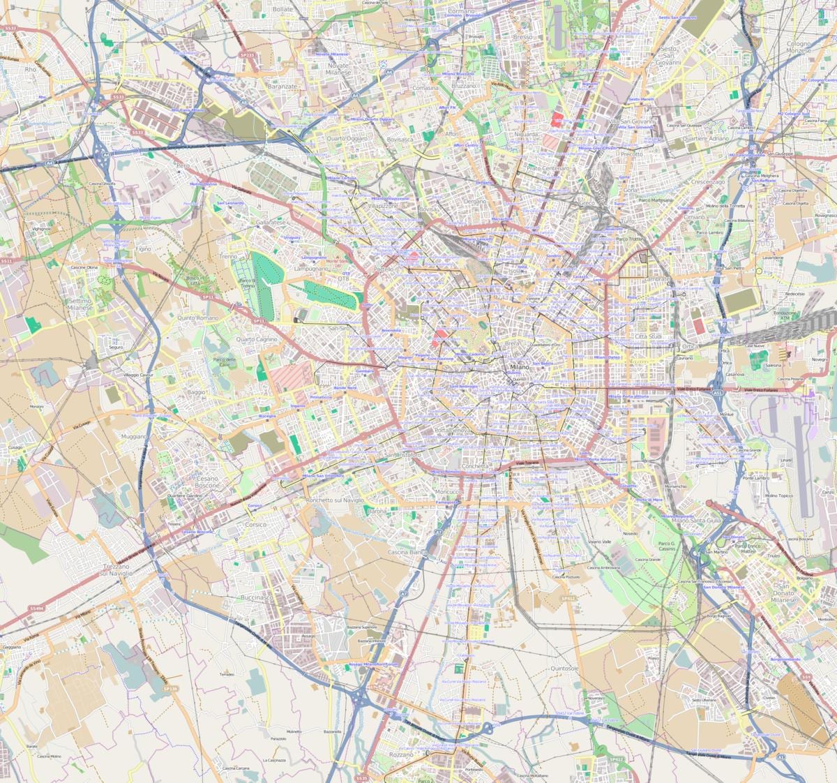 mapa de milão rogoredo estação de comboios