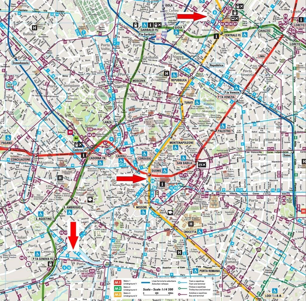 navigli, em milão mapa