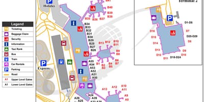 Milano mapa do aeroporto