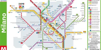 Milão estação central mapa