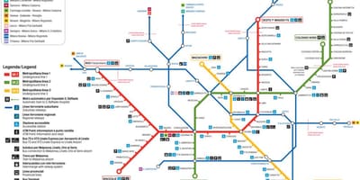 Mapa de lampugnano estação de ônibus de milão
