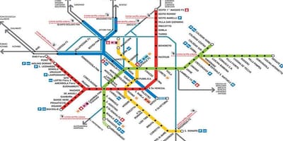Tubo mapa de milão