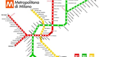 Metrô mapa de milão