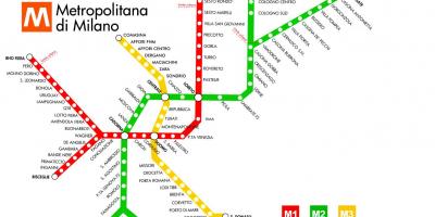 Metrô mapa de milão