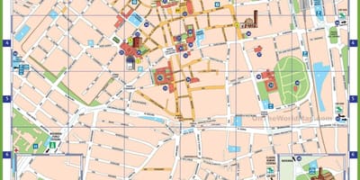 Milão, itália atrações mapa
