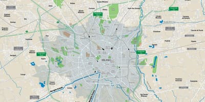 Mapa de milão canais 