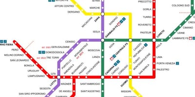 Milão, itália estação de trem mapa