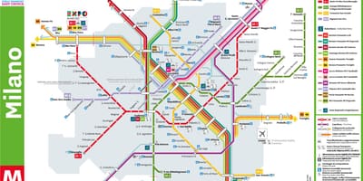 Milano mapa de ônibus