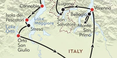 Mapa de milão lagos