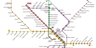Milão ferroviária suburbana mapa
