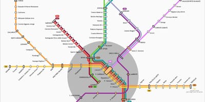 Mapa de milão trânsito 