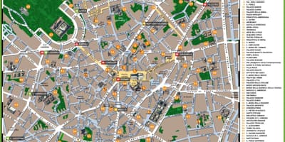 Milão passeios mapa