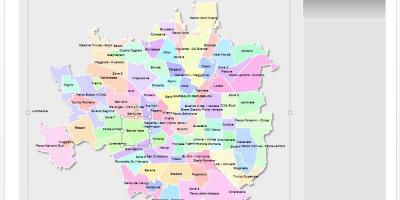 Mapa de milão distritos